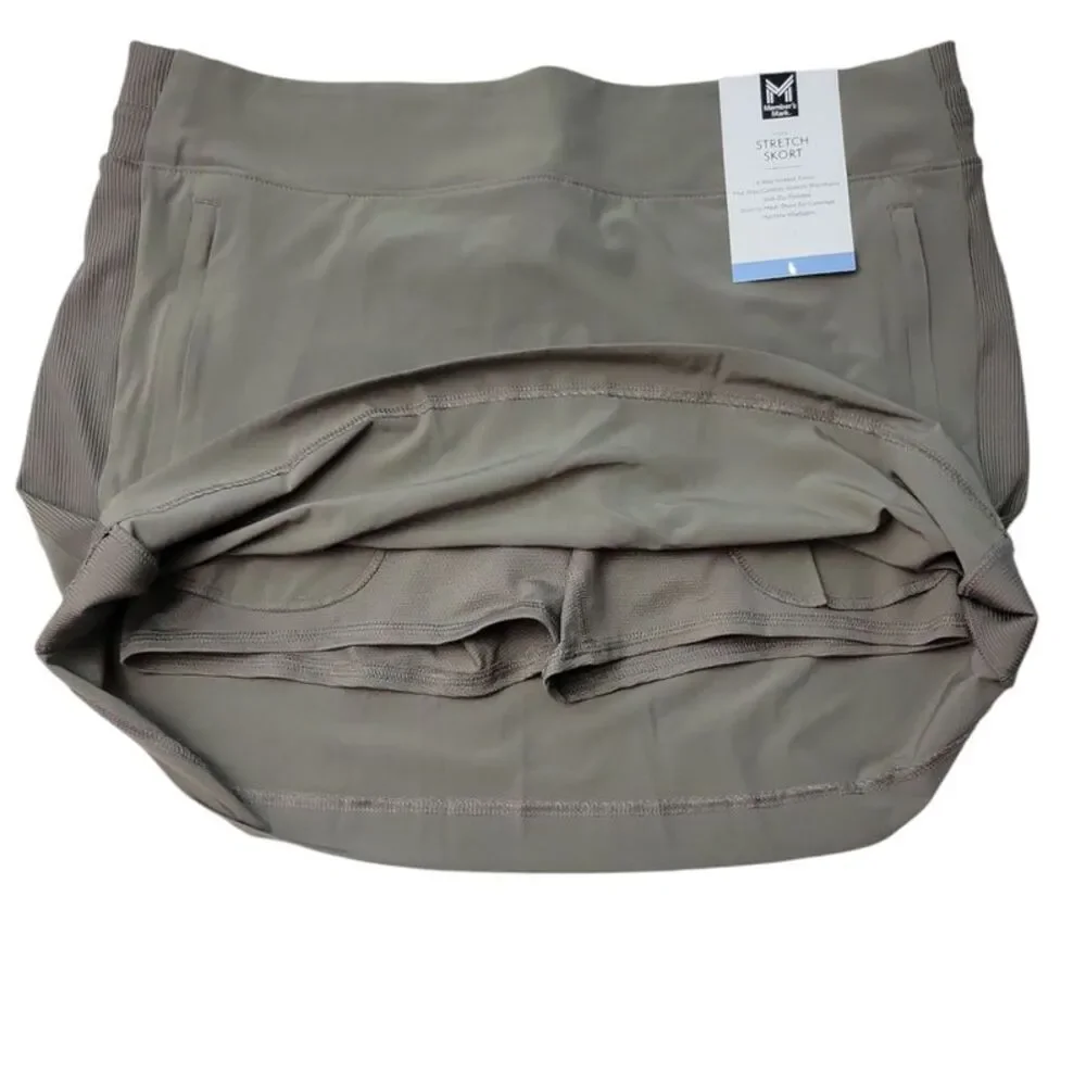 Stretch Skort in Taupe - Women's Active Skirt - Picture 3 of 3